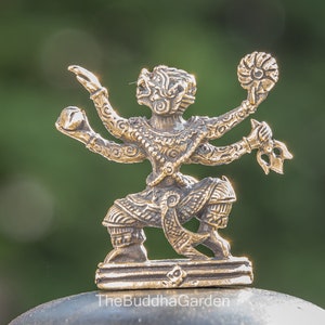Brass Hanuman Statue, Small Hanuman Monkey King Statue, Hindu Statue, Pocket Statue, Travel Statue, Alter Statue