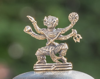 Brass Hanuman Statue, Small Hanuman Monkey King Statue, Hindu Statue, Pocket Statue, Travel Statue, Alter Statue