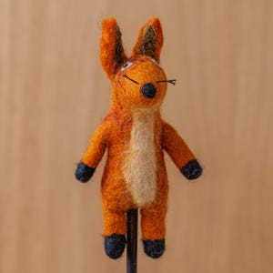 Fox Felt Finger Puppet, Handmade Finger Puppet, Childrens Story Toy, Fox Toy, Animal Finger Puppet
