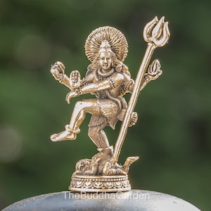 Brass Dancing Shiva Statue, 1.75 Inches Tall, Small Statue, Hindu Statue, Hinduism Statue