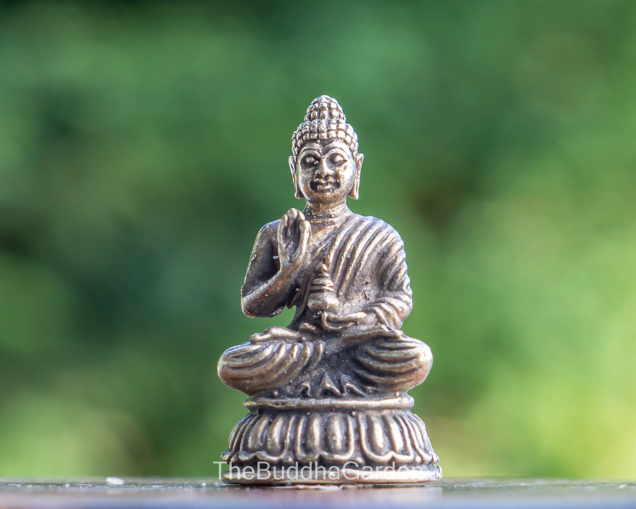 Protection Buddha Mini Statue Brass 1 and 1/8th Inches Tall Etsy