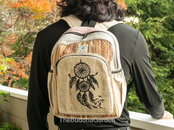 Hemp Dream Catcher Design Backpack: 14-inch Backpack With  display picture 1
