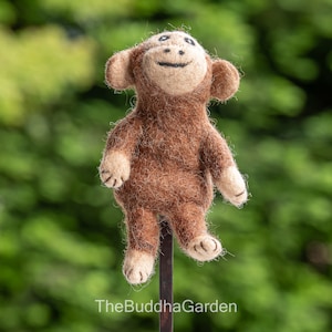 Monkey Felt Finger Puppet, Handmade Finger Puppet, Childrens Story Toy, Monkey Toy, Animal Finger Toy