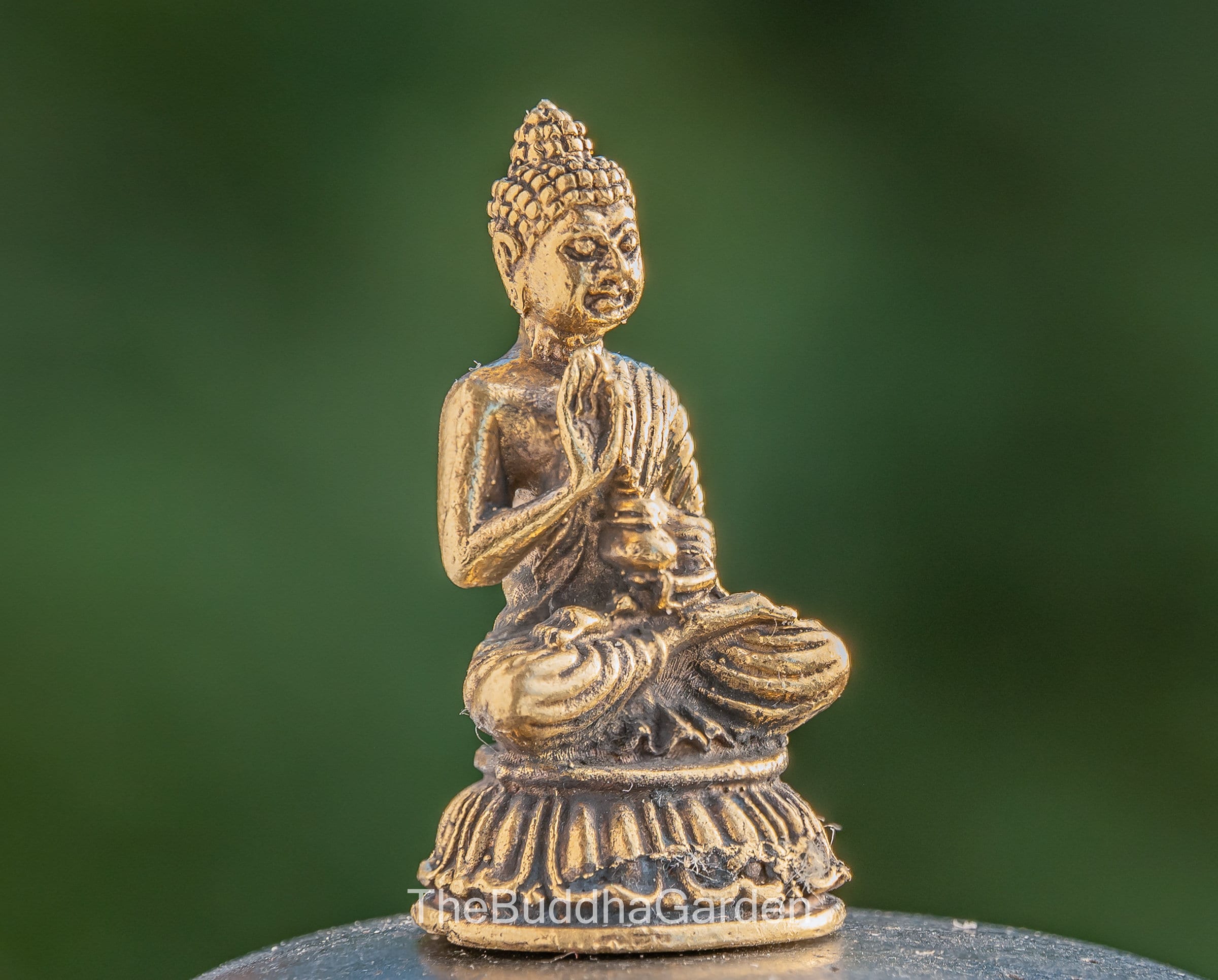 Protection Buddha Mini Statue Brass 1 and 1/8th Inches Tall Etsy