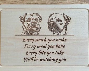 Dog Chopping Board - Any Breed! Dog watching you poem chopping board