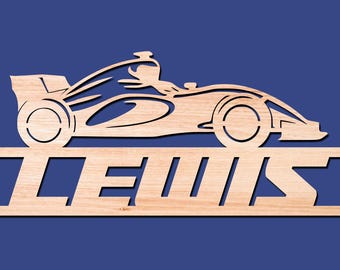 Personalized Racecar Name Sign – Custom Laser Cut Formula One Wall Decor – Kids Room or Nursery F1 Theme – Gift for Racing Fans