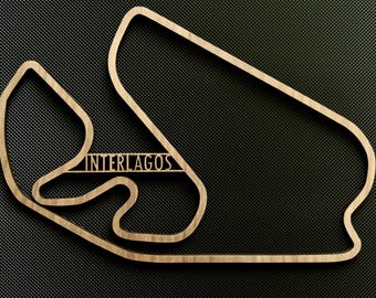 Interlagos Circuit Wall Art | Brazilian Grand Prix Decor | Formula 1 Track Art | F1 Fan Gift | Motorsport Wall Decor
