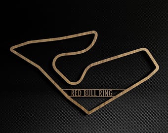 Red Bull Ring Formula Track Wall Art | Wooden or Black Acrylic F1 Circuit Decor | Austrian Grand Prix | Motorsport Gift | Racing Fan Decor