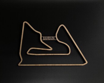 Bahrain Formula Track Wall Art | Wooden or Black Acrylic F1 Circuit Decor | Bahrain Grand Prix | Motorsport Gift | Racing Fan Decor
