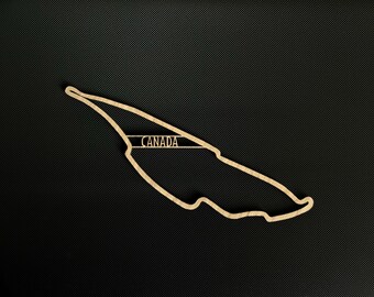 Canada Formula 1 Track Wall Art | Circuit Gilles Villeneuve Track Map | F1 Gift | Wooden Race Track Decor | Racing Fan Gift | Canadian GP