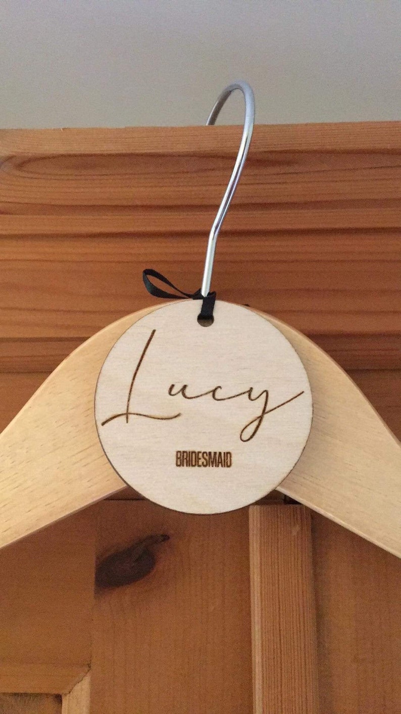 Bridesmaid proposal personalised dress hanger tags / Etsy