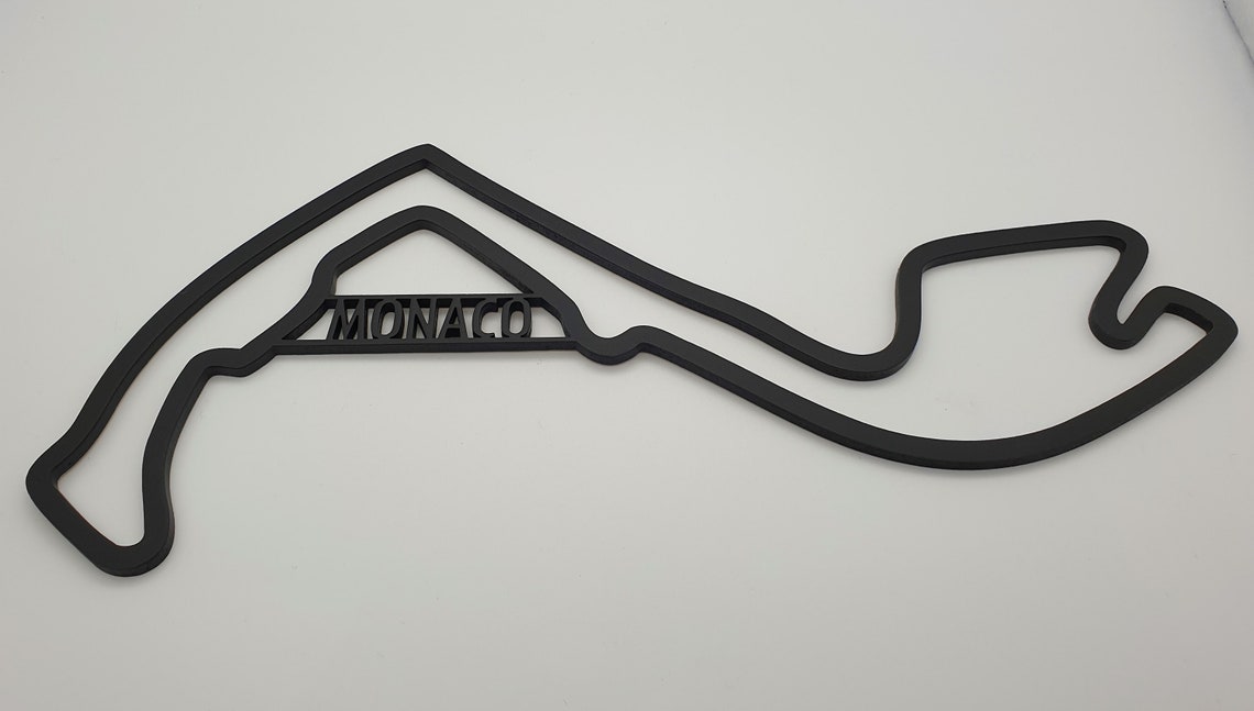 Race Track Wall Art Monaco F1 Formula 1 circuit Etsy