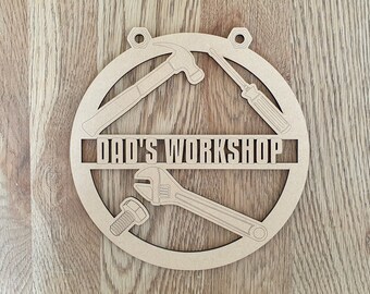 Personalised Garage DIY Sign | Customisable Handyman Sign | Sign For Garage, Workshop, Shed, Mancave | Tools plaque