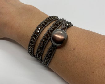 Trendy Bead Leather Wrap Bracelets