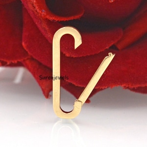14K Real Solid Gold Charm Enhancer Connector, Silver Charm Holder Pendant, Enhancer Charm Holder, 14k Gold Enhancer, Charm Holder Gold