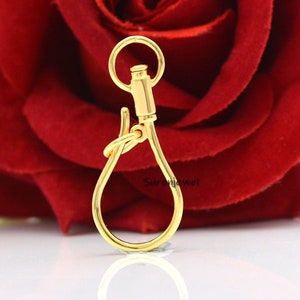 14K Gold Hirtenohrhaken Ohrhaken: Charm-Enhancer-Anhänger (25 mm)