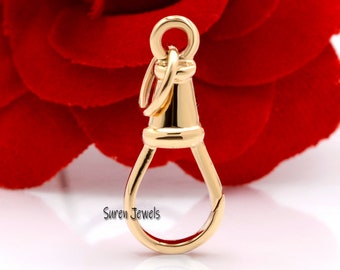 Sterling Silver Swivel Clasp: Triggerless 925 Push Lock Pendant