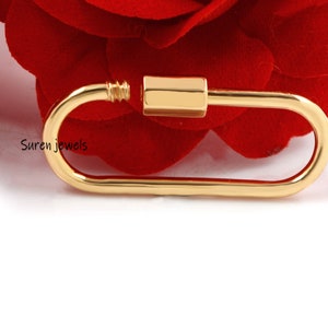 14K Gold Carabiner Lock, 14K Carabiner Lock, 25MM Gold Carabiner Lock, 14k Carabiner Pendant, Carabiner Gold, 14k Solid Gold Carabiner Lock