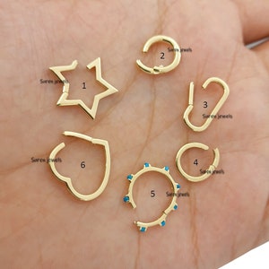 Wholesale 14K Gold Enhancer Charm Holder, Charm Holder Gold, 14k Gold Enhancer, Gold Charm Holder, Solid gold enhancer, Multi Links
