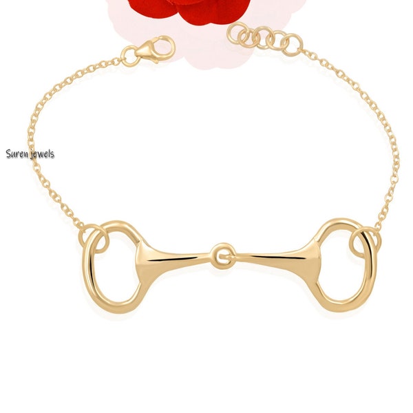 Silver Snaffle Bit Bracelet: Equestrian Horsebit Jewelry