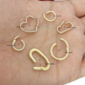 9k Gold Charm Enhancer Link Lock