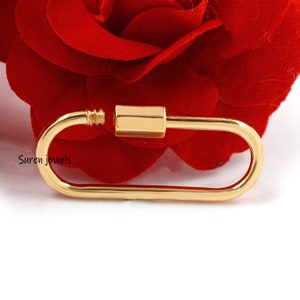 14K Gold Carabiner Lock, 14K Carabiner Lock, 30MM Gold Carabiner Lock, 14k Carabiner Pendant, Carabiner Gold, 14k Solid Gold Carabiner Lock