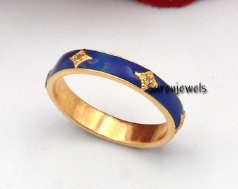 ヴィンテージ スターリングシルバー エナメル ドーム リング - Etsy 日本