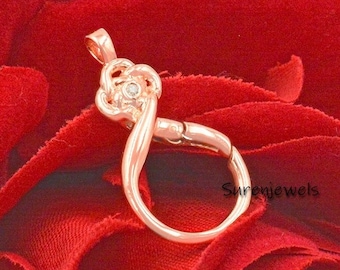 925 Silver Charm Holder, Enhancer Charm Holder, Enhancer, Detachable Charm holder, Enhancer Link Lock, Charm Enhancer, Silver Charm Holder