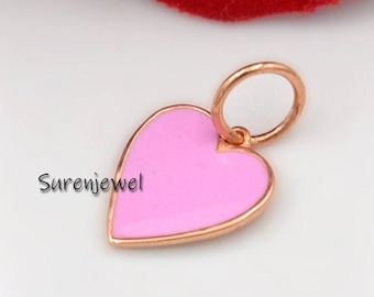 Enamel Heart Charm Heart Jewelry 17mm X 16mm Heart Pendant - Etsy