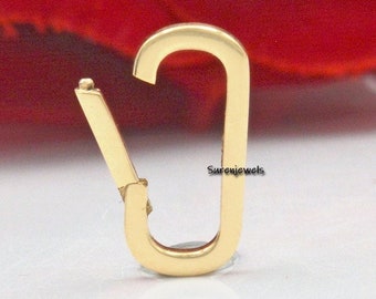 Cierre de eslabón con dije de oro de 14 quilates: soporte de oro macizo