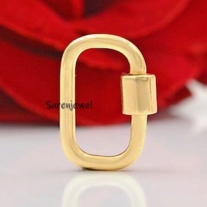 14k Gold Carabiner, Pendant Carabiner Lock, Silver carabiner lock, carabiner lock, carabiner jewelry,  925 Silver Carabiner Finding Jewelry
