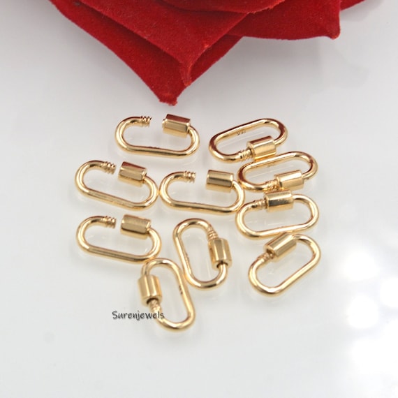 14k Gold Carabiner Lock Gold Carabiner Lock Carabiner Gold Lock