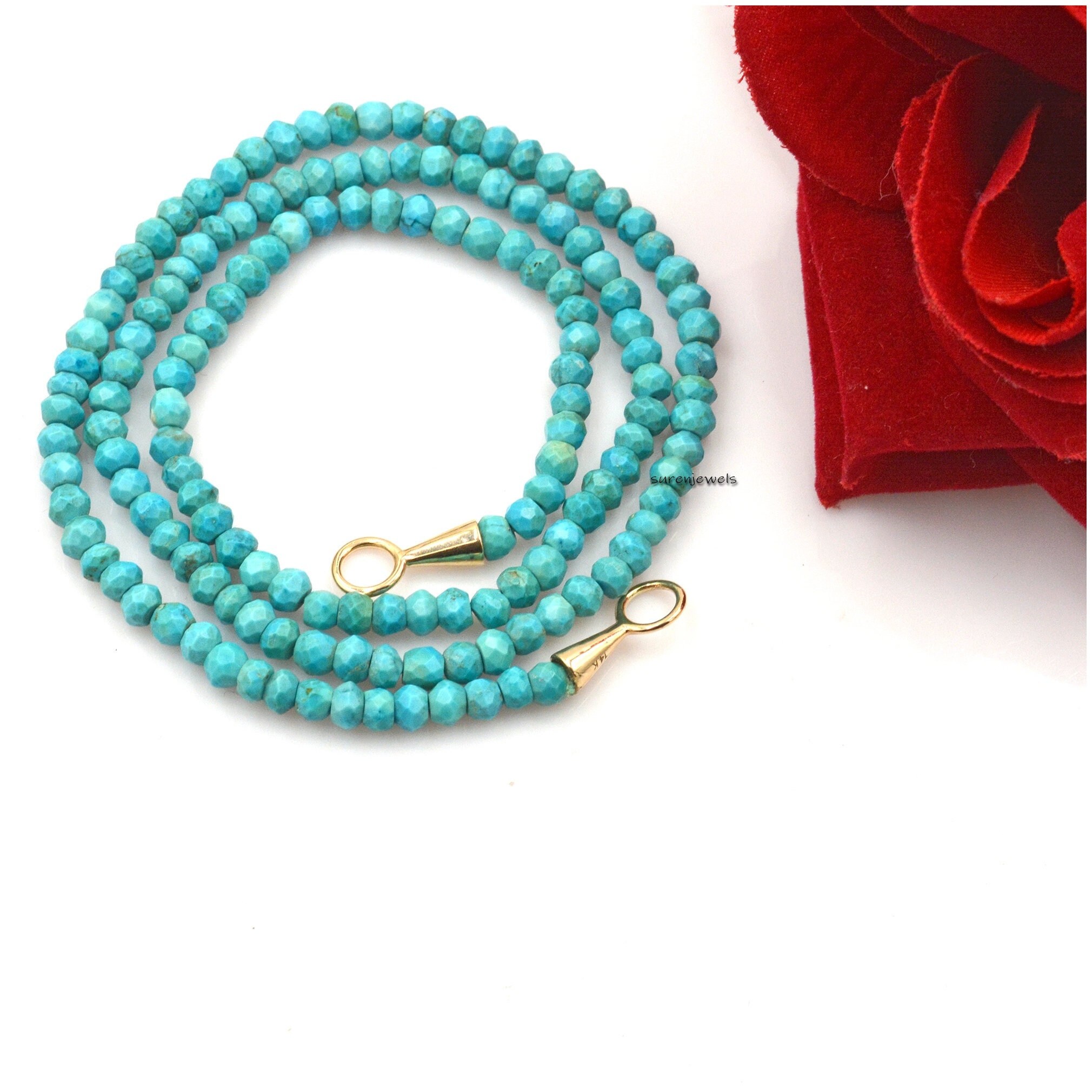 14k Gold Garnet Beads Carabiner Chain Necklace - View 4 - Suren Jewels | SKU: SJN247-SLYGOPL