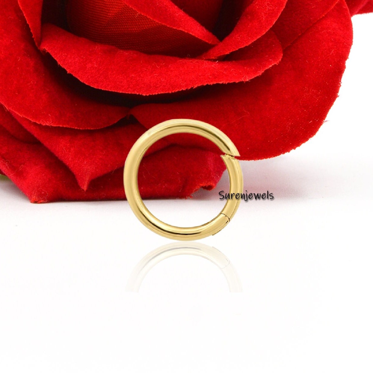 14k Gold Charm Enhancer: Round Multi-Charm Holder (12mm) - View 2 - Suren Jewels | SKU: SJP1106-SLNS-12
