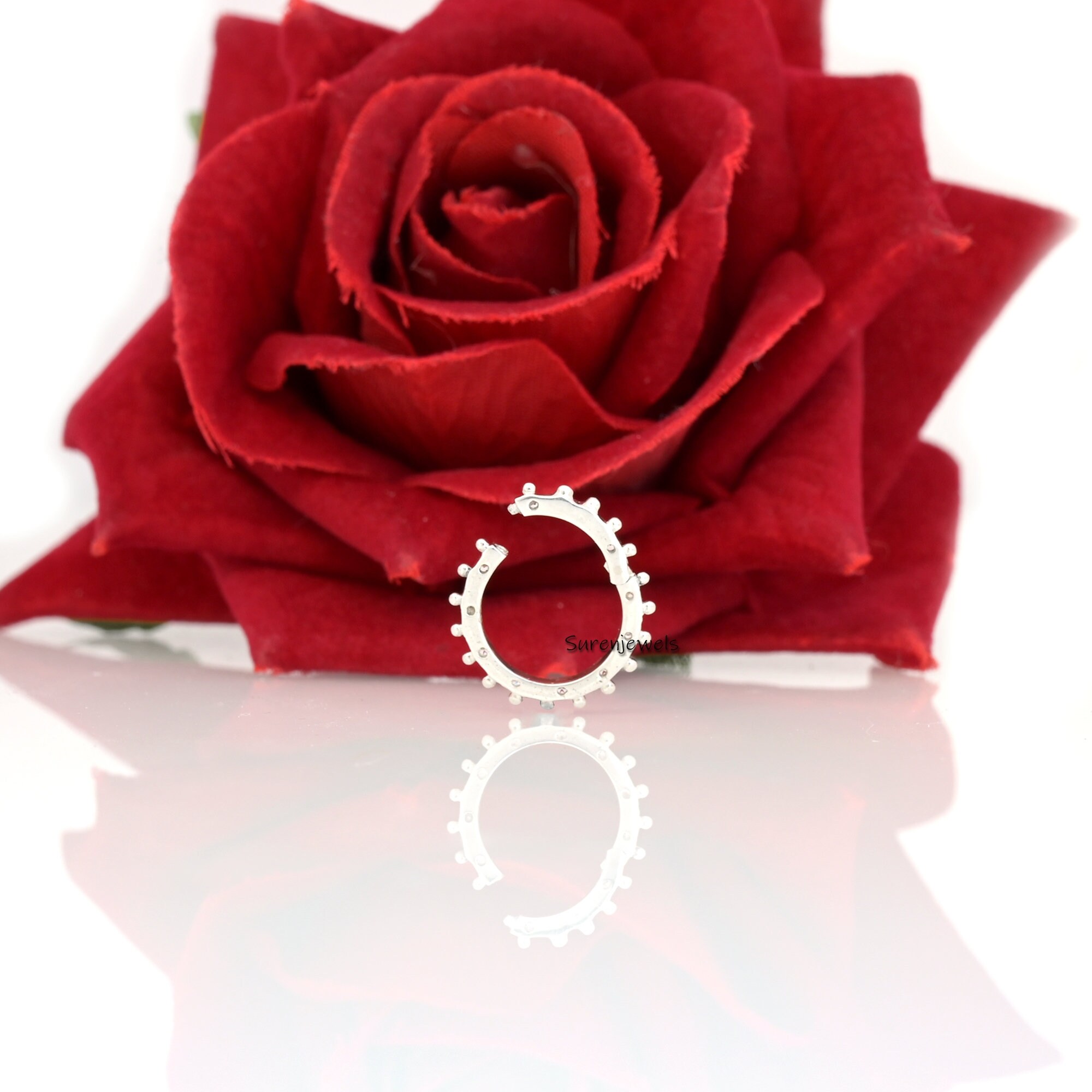14K Gold Circle Charm Enhancer: Round Ball Link Clasp - View 6 - Suren Jewels | SKU: SJP1516