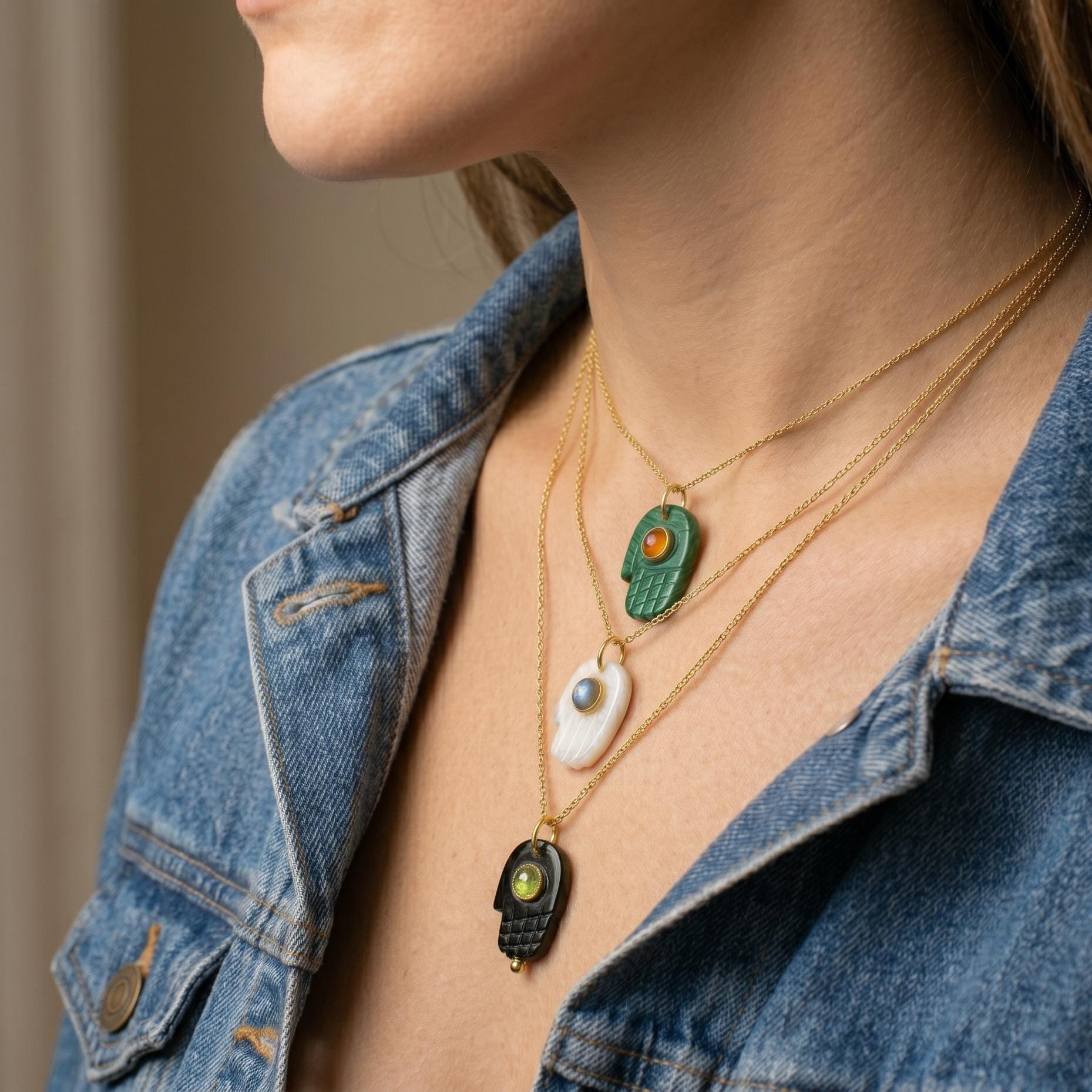 Lapis Figa Fist Pendant, Gold Lapis Lazuli Figa Fist Wearing Pendant, Gemstone Figa Pendant, Mano Figa Pendant, Good Luck Man
