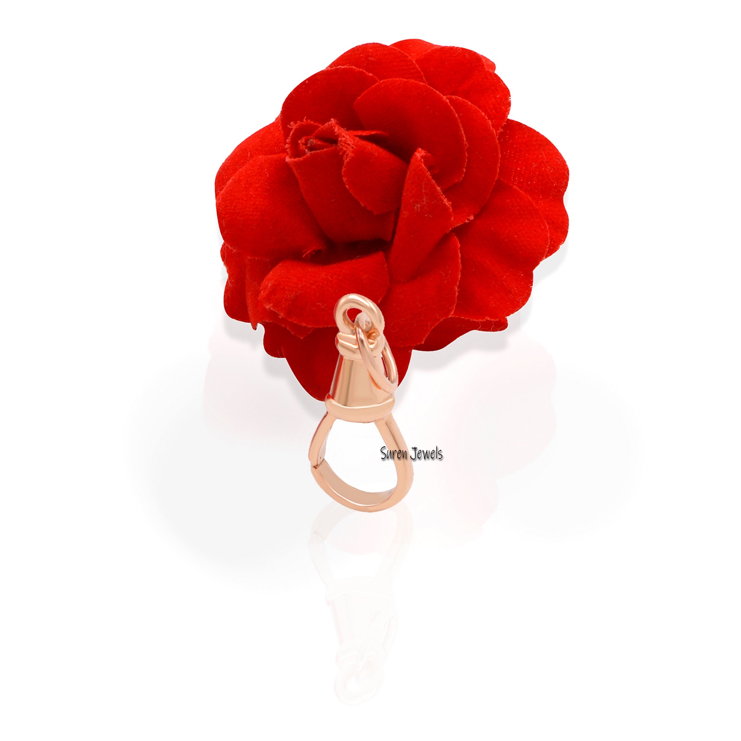14k Solid Gold Swivel Clasp: Pendant Lock for Charms - View 3 - Suren Jewels | SKU: SJF09-9KYG