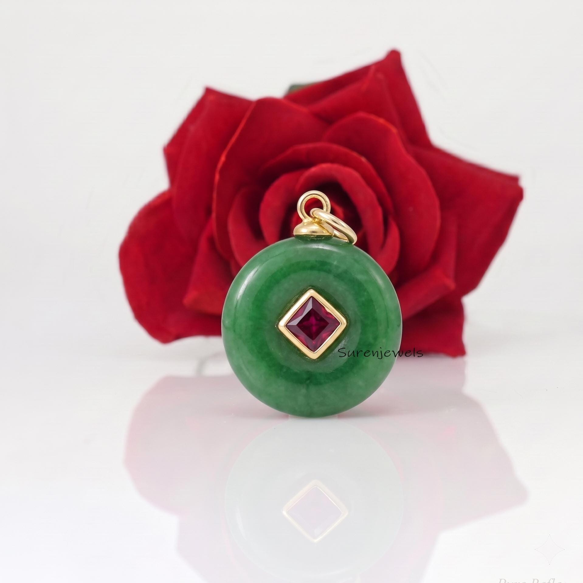 14k Gold Gemstone Ball Pendant, Round Ball Pendant, Silver Round Ball Pendant, Designer Ball Pendant, Handmade Ball Pendant -