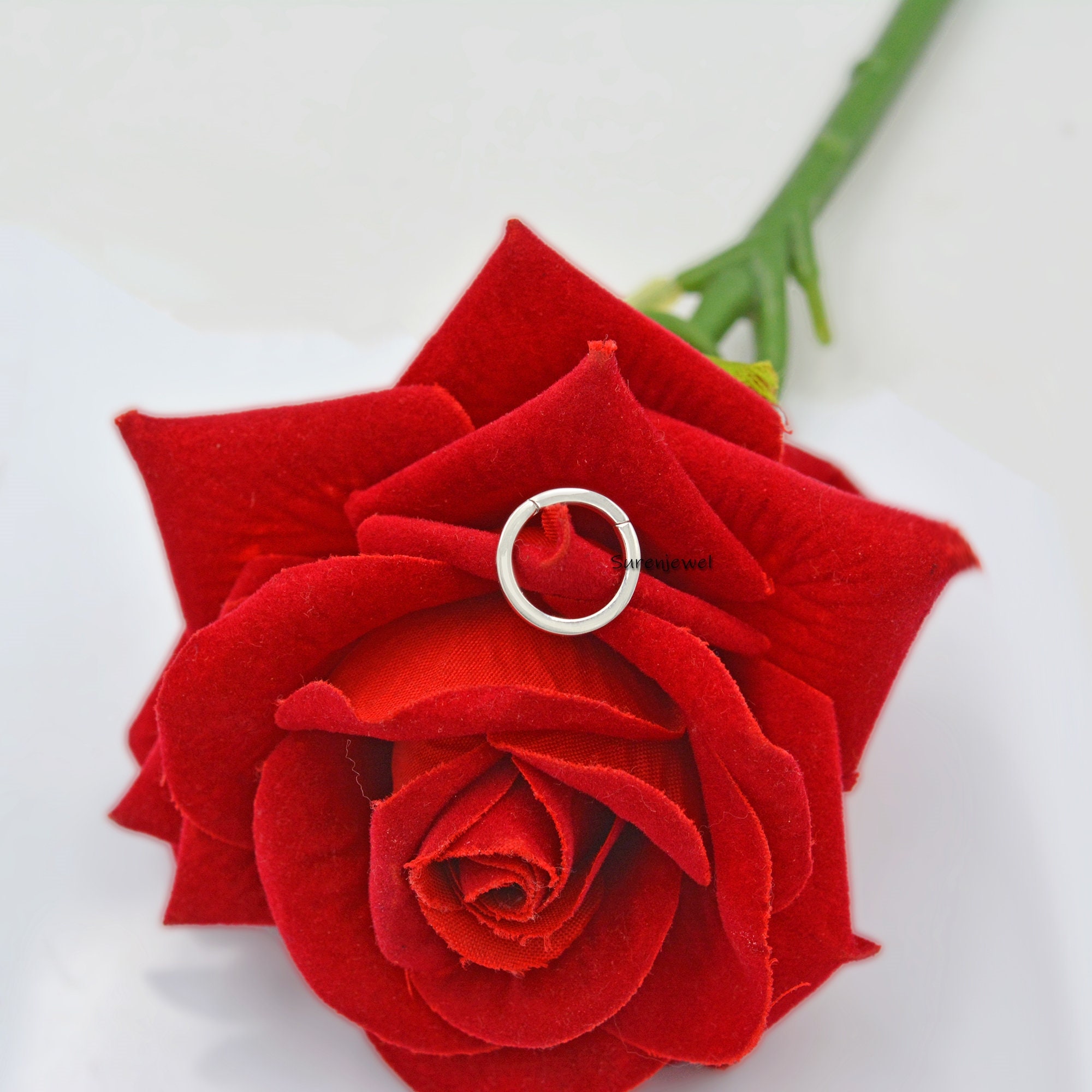 925 Silver Circle Charm Enhancer Lock: 15mm Round Connector - View 6 - Suren Jewels | SKU: SJP447-SLYG-N47-18I