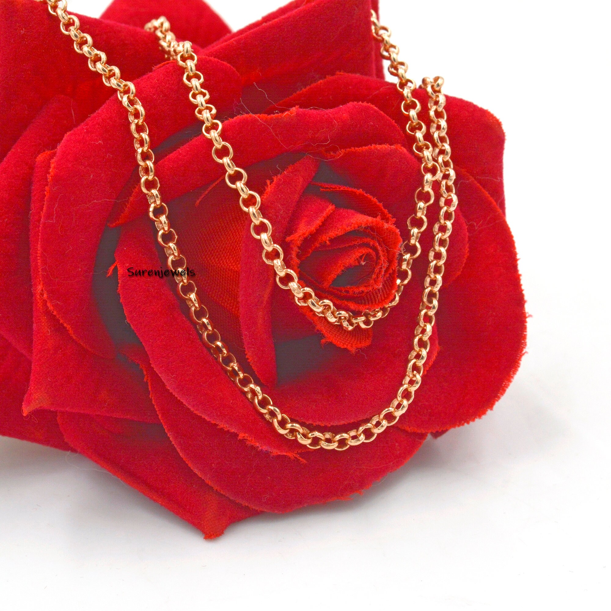925 Sterling Silver Rolo Chain: Carabiner Shackle Lock Necklace - View 7 - Suren Jewels | SKU: G15-SLNSYG-2.80M-18I