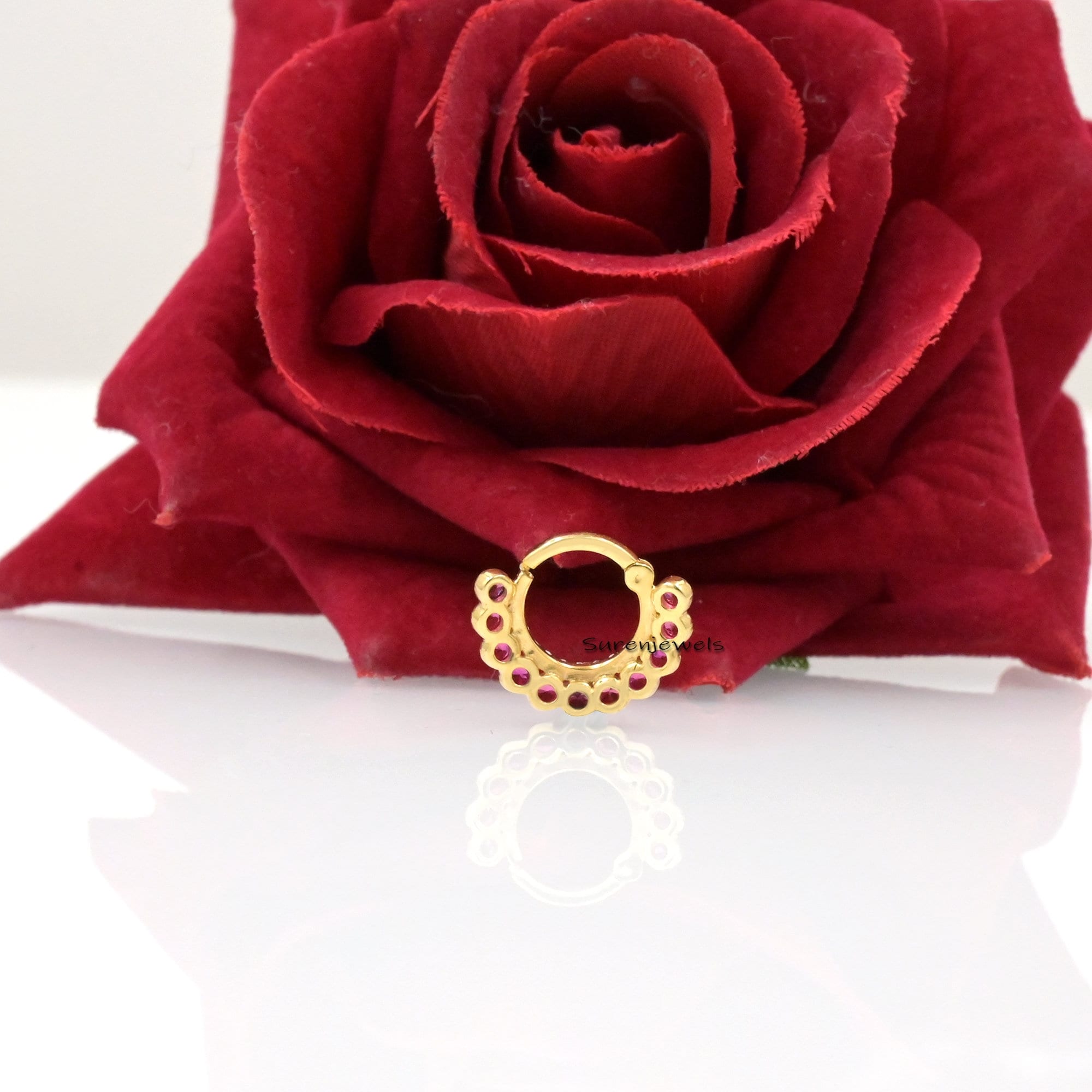 14k Solid Gold Charm Holder Pendant: Carabiner Lock Connector - View 3 - Suren Jewels | SKU: SJD11