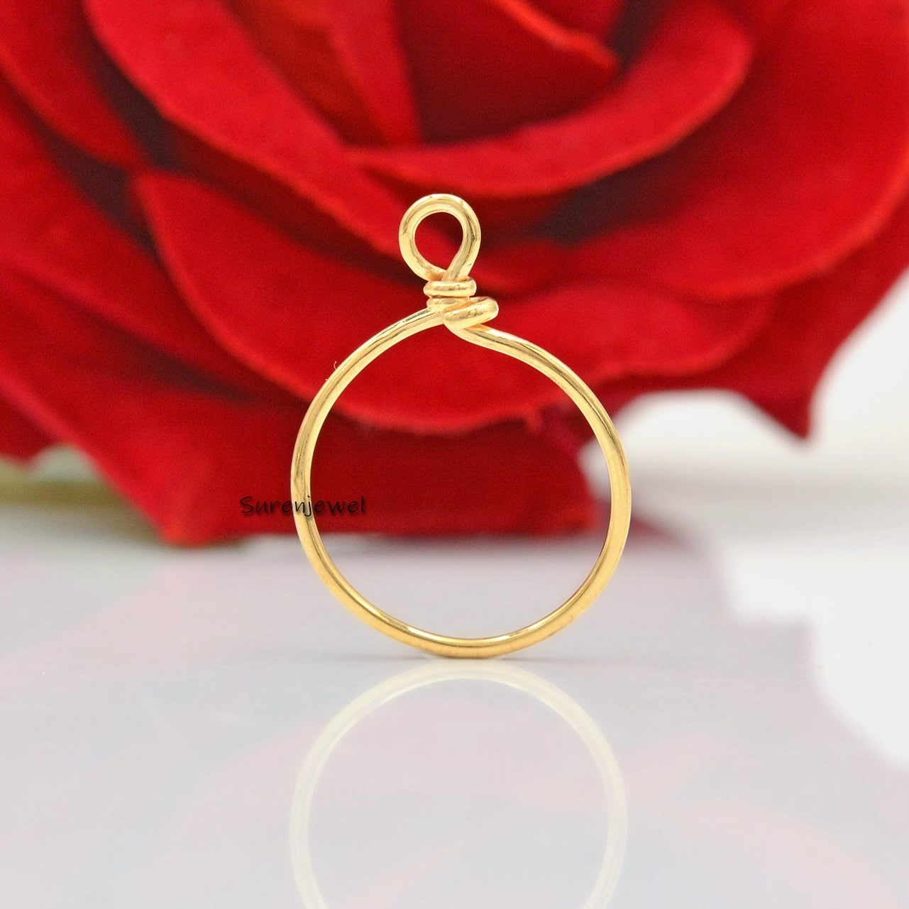 925 Silver Charm Holder Pendant: Carabiner Connector Link - View 2 - Suren Jewels | SKU: SJP917-SLNS-20M