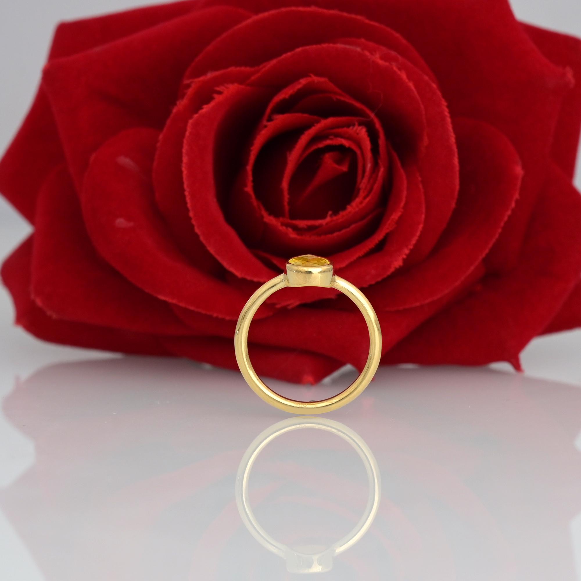 14k Gold Gemstone Teardrop Ring: Pear Shape - View 3 - Suren Jewels | SKU: SJR2568