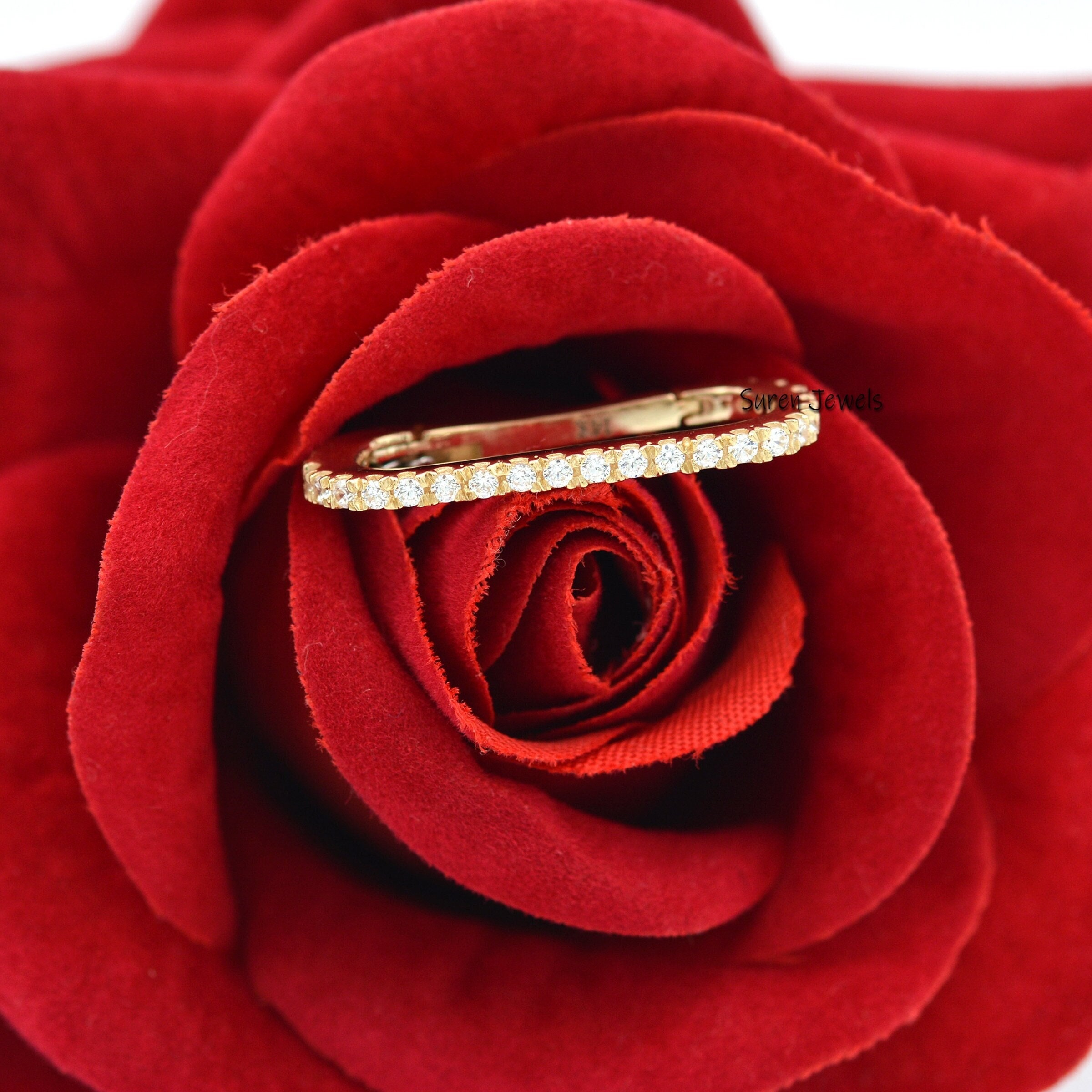 14k Gold Diamond Enhancer Link Lock: Pave Ruby Openable Clasp - Suren Jewels | SKU: SJP228-14KYGTQ