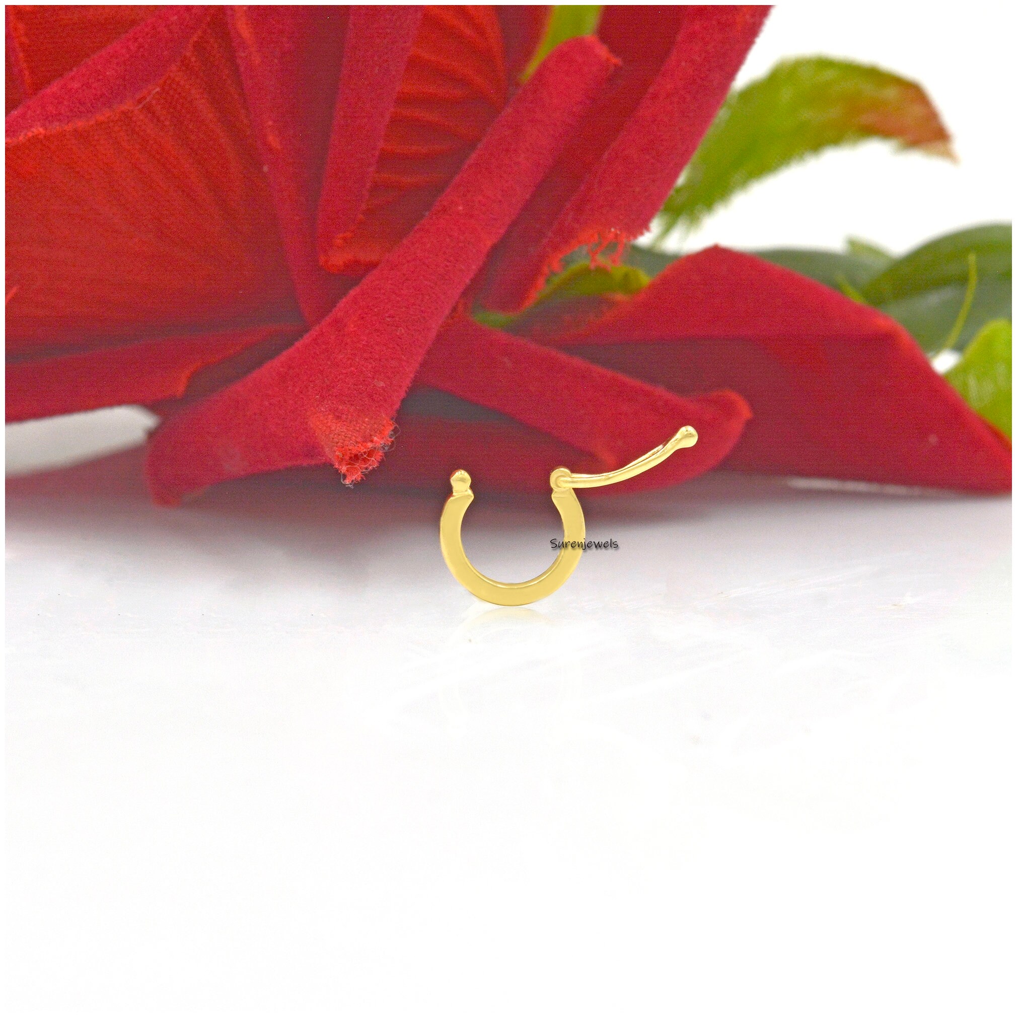 14K Gold Charm Holder: Enhancer Link - View 4 - Suren Jewels | SKU: SJF258-SLYG