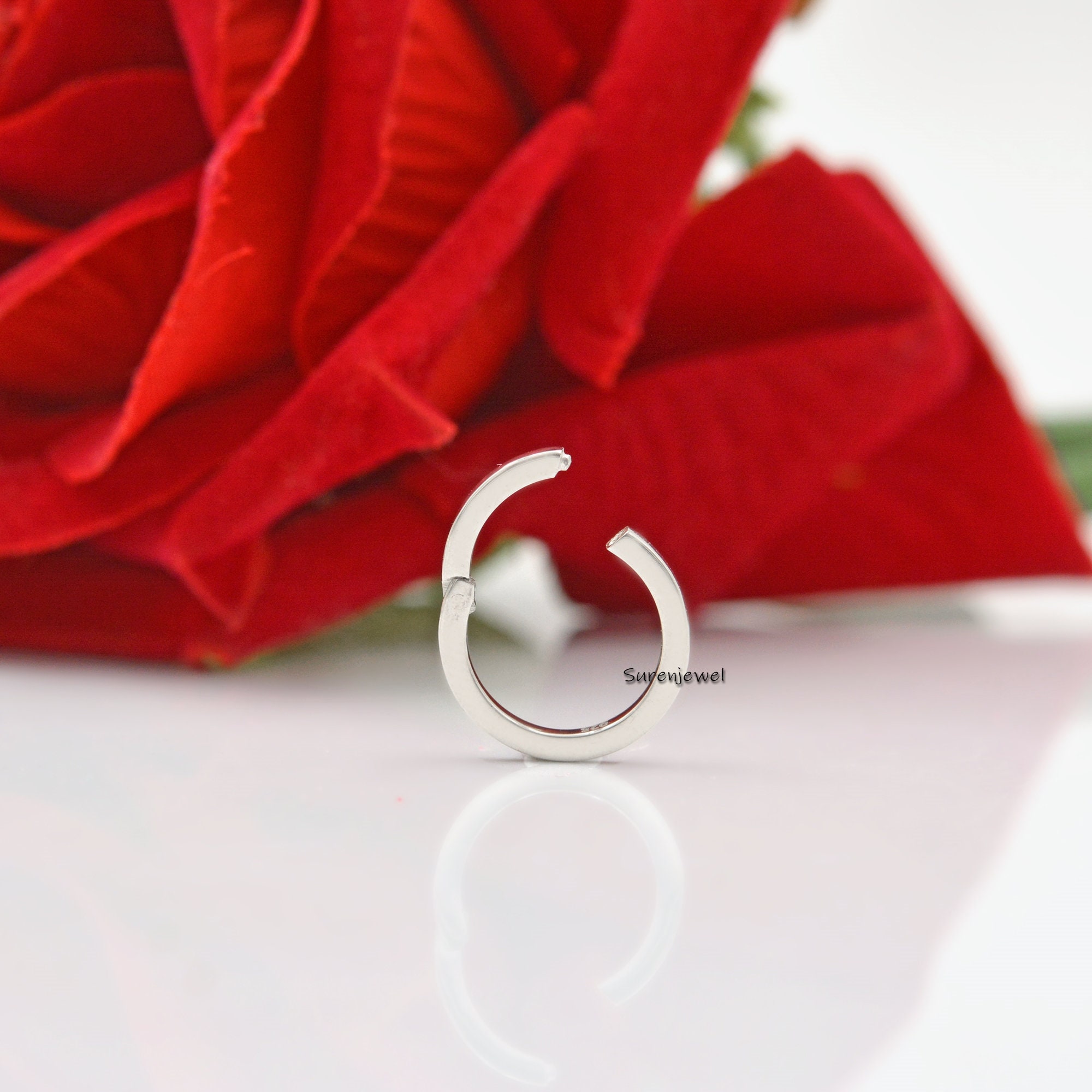 925 Silver Circle Charm Enhancer Lock: 15mm Round Connector - View 3 - Suren Jewels | SKU: SJP447-SLYG-N47-18I