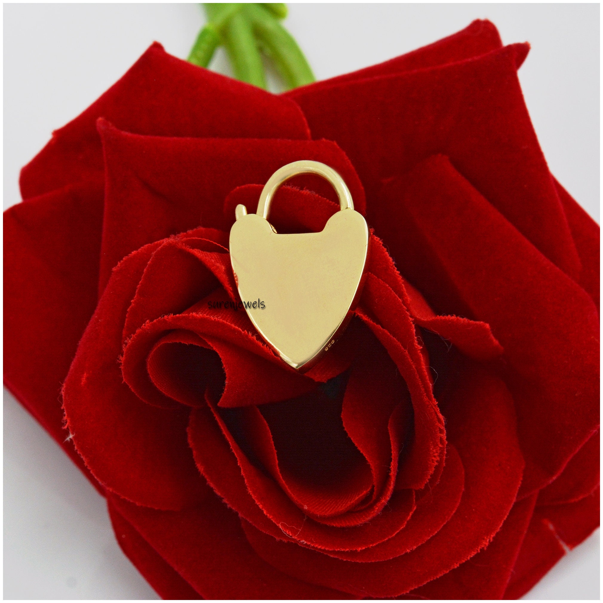 925 Silver Enamel Star Padlock: Handmade Heart Jewelry - View 6 - Suren Jewels | SKU: SJP47-SLNSELTQ