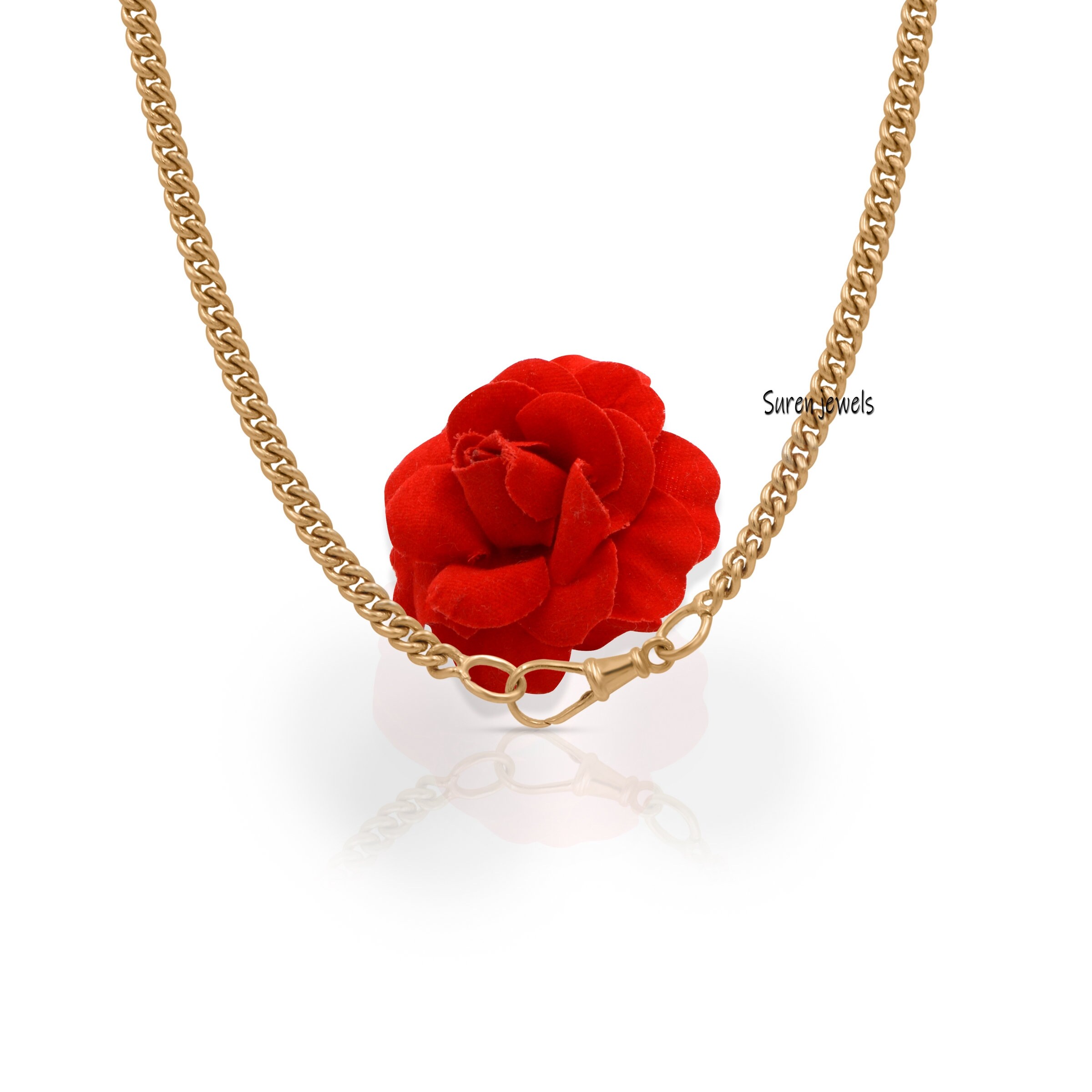 925 Sterling Silver Swivel Curb Chain Necklace - Handmade in India - View 5 - Suren Jewels | SKU: SJN316-/G17-SLYG-5M-18I-F09