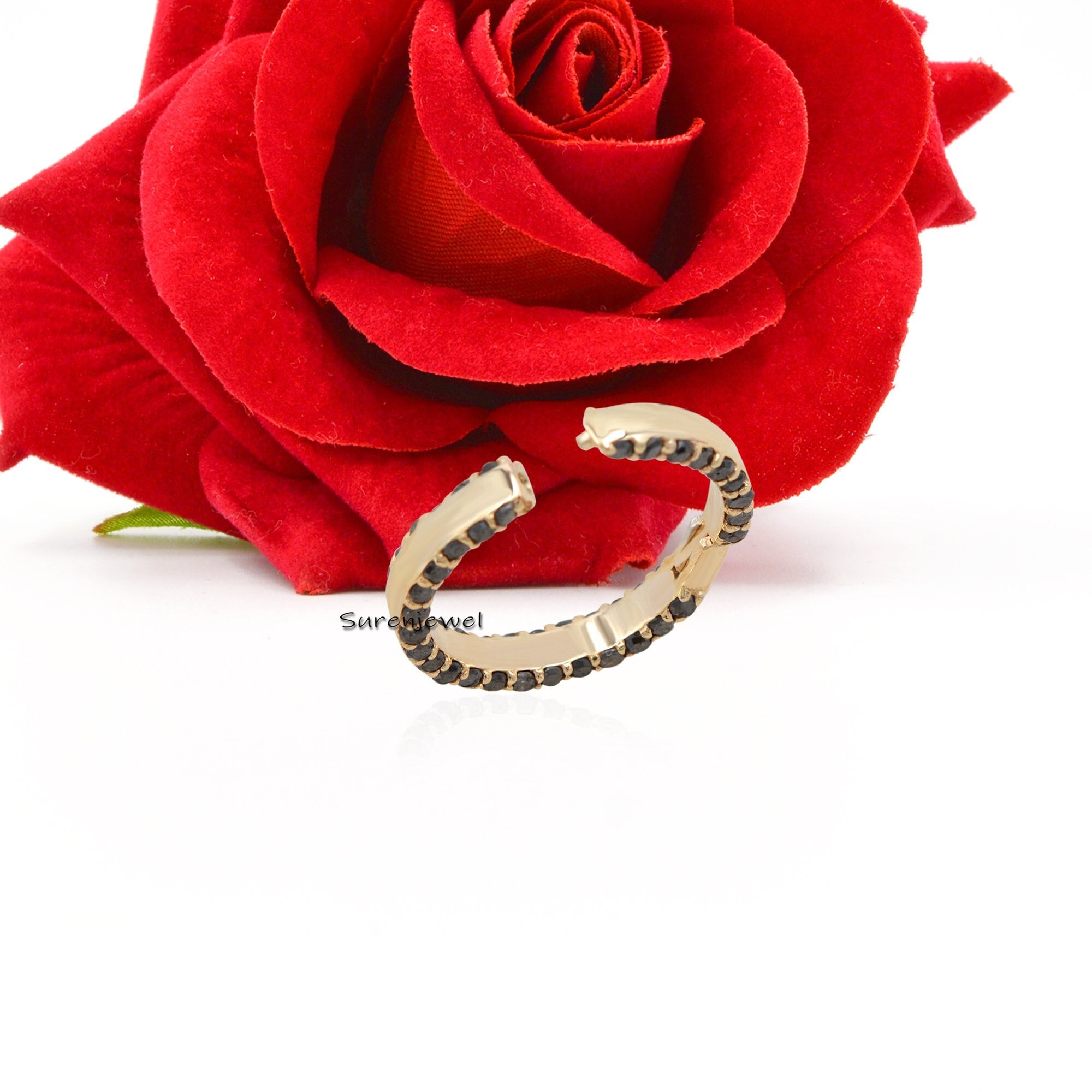 14k Gold Diamond Circle Charm Holder: Enhancer Connector, 15mm - View 2 - Suren Jewels | SKU: SJP876 -14KYGBDI