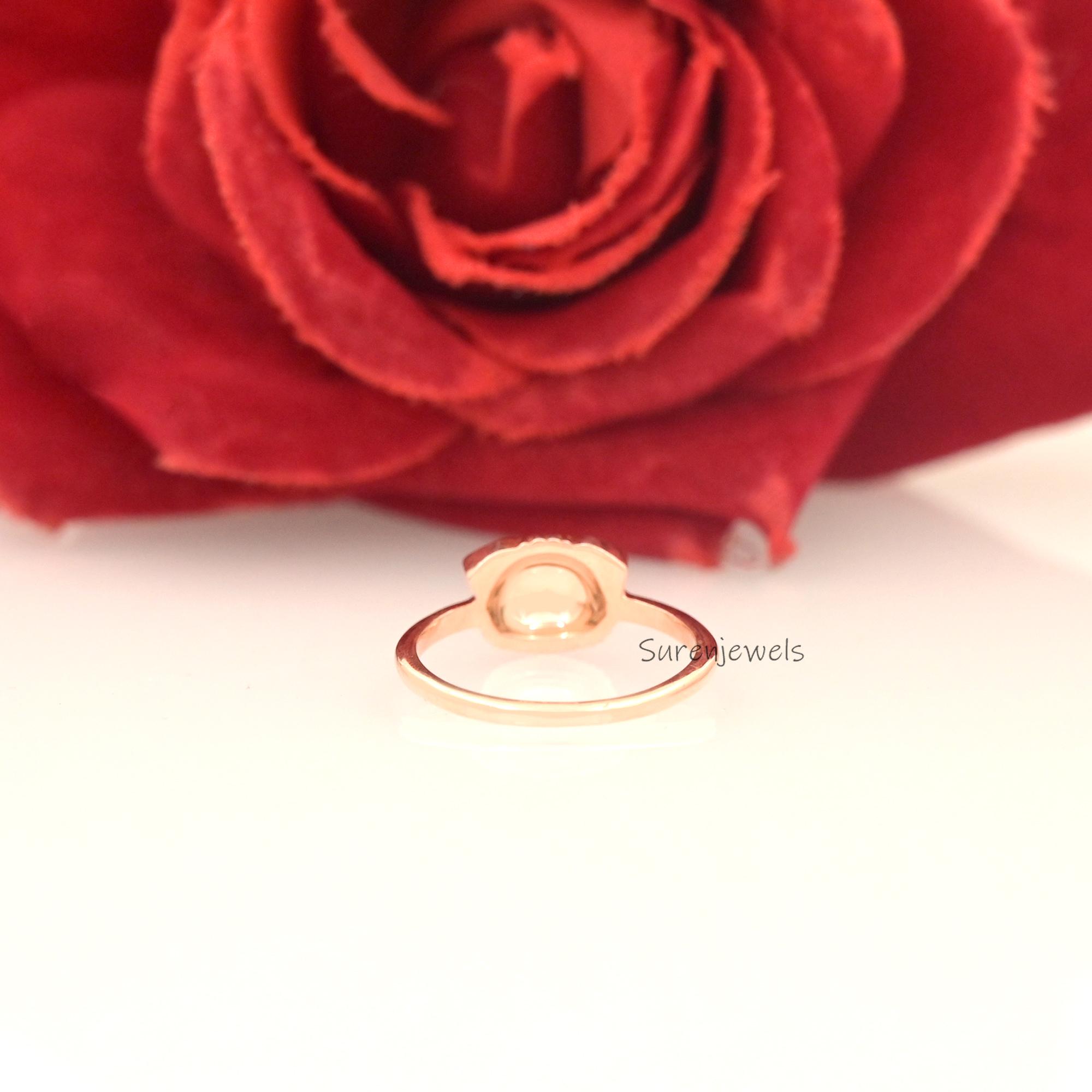 14K Gold Pug Ring: Handmade Animal Jewelry - View 5 - Suren Jewels | SKU: SJR2913-SLRG-US-6,SJR3186-SLRGBKCZ-US-7